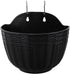 DOITOOL Wall Hanging Planters Basket Fence Plant Flower Pot Plastic Rattan Flower Bird Basket Half Moon Self Watering Garden Pots Holder for Porch...