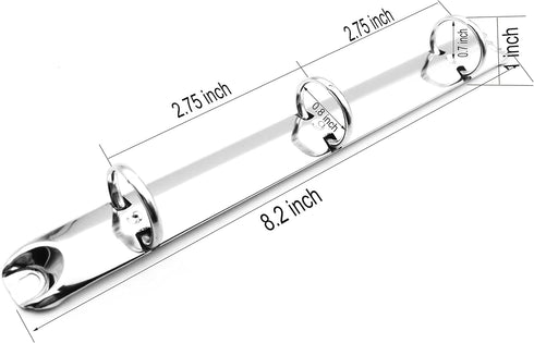 5Pcs A5 Half letter Junior Legal Size Ring Binder Mechanism,3 O rings,20mm Capacity,Loose Leaf Binding Spines Combs Replacement Kit for Organizers...