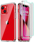 COOLQO Compatible for iPhone 13 Mini Case with Tempered Glass Screen Protector, Hard PC and Soft TPU, Military Grade Protection, Shockproof Protec...