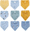 Baby Bandana Bibs For Drooling Teething Feeding Super Absorbent 100% Organic Cotton For Boys and Girls (9 Pieces)...