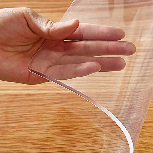 14x24 inch Clear Table Protector Plastic PVC Desk Protector Tablecloth Cover Office Desk Pad Mat Wood Furniture Glass Dining Tabletop Countertop P...