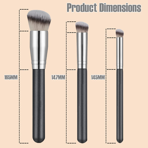 Foundation Contour Brush for Liquid Makeup, Kabuki Brushes, Under Eye Nose Contour Brush for Blending Liquid Cream Flawless Powder Cosmetics Buffi...
