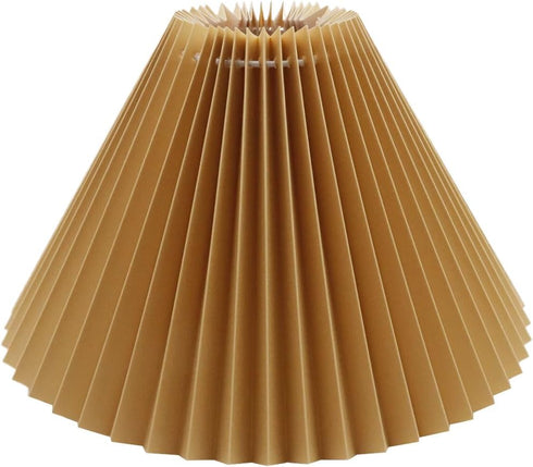 Pleated Lamp Shade for Table Lamp Bedside Nightstand Lamp, 10.24"×6.1" Cute Lamp Shade, Small Lampshade for Living Room Home Decor(Brown)...