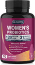 Probiotics for Women Digestive Health, Vaginal probiotics 120 Billion CFU 31 Strains with Digestive Enzymes & Prebiotics & D Mannose & Cranberry f...