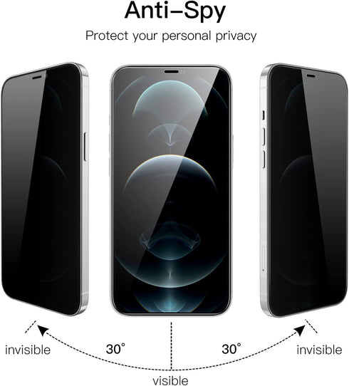 JETech Privacy Full Coverage Screen Protector for iPhone 12 Pro Max 6.7-Inch, Anti-Spy Tempered Glass Film, Edge to Edge Protection Case-Friendly,...