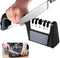 4 Stage Knife Sharpener Tool with Professional 800 Grit Whetstone, Premium Kitchen Knife Sharpener, Manual Knife Sharpener, Blade Sharpener, Sciss...