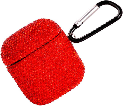 Sparkly Diamond Case for AirPods with Keychain, Shockproof Protective Premium Bling Rhinestone Cover Skin Compatible with AirPods Charging Case 2 ...