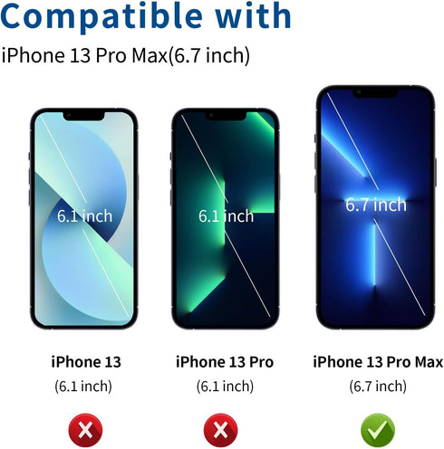 for iPhone 13 Pro Max Case Wallet Clear Protective Phone Case with Credit Card Holder Heavy Duty Protection Shockproof Anti-Scratch Anti-Yellow Co...