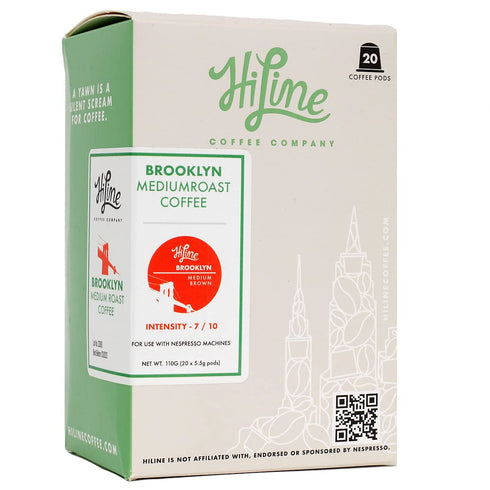 HiLine Espresso Coffee Pods, Medium Roast Coffee, 20 Count (Pack of 1), Single Cup Espresso Capsules, Compatible with Nespresso Original Brewers...