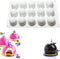 OCPO Kitchen Truffle Silicone Mold for Baking Mousse Cake French Dessert Pastry Chocolate Pudding Cupcake, Non-Stick & Easy Release, Truffle Ball ...