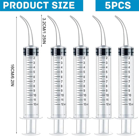 Tonsil Stone Remover Wisdom Teeth Cleaner Dental Irrigation Cleaning with Curved Tip for Oral Dental Care Feed Pets 5 Pcs...