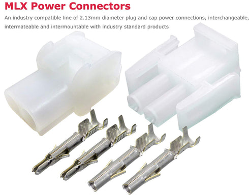 2-Pin Molex 2.13mm (.084") Connector Kit, 14-20 AWG Arcade Pinball (3-Set)...