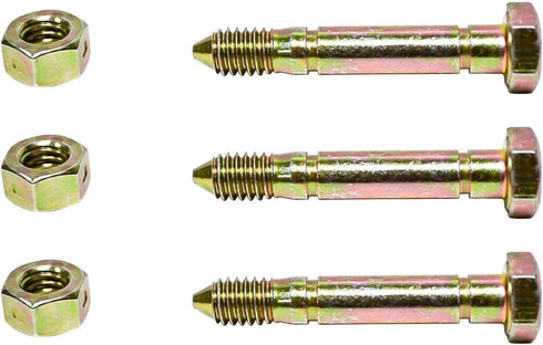 Cpartstore-Top 3-Pack 53200500 Shear Pin Bolts and Nuts Replaces Ariens 532002 03204300 51001600 510016 Snow Blowers...