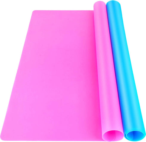 LEOBRO Silicone Mat for Resin Molds, 2 PCS 15.7" x 11.7" Playdough Mat, Silicone Mats for Crafts, Jewelry Resin Molds Mats, for Resin, Clay, Paint...