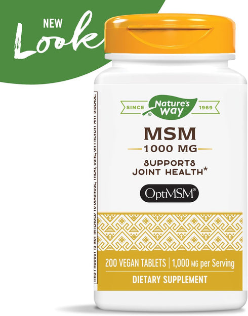 Nature's Way MSM 1000 mg - Joint Health Supplement* - With Methylsulfonylmethane - Gluten-Free & Vegan - 200 Tablets...