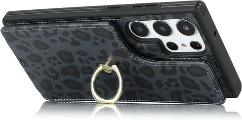 for Samsung Galaxy S23 Ultra Case with Card Holder,Galaxy S23 Ultra Case Wallet for Women,Credit Card Holder,Ring Stand,Cute Phone Wallet Cases 6....