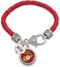 FTH U.S. Marines Mom Leather Bracelet with Round Logo, Charm and Lobster Clasp...