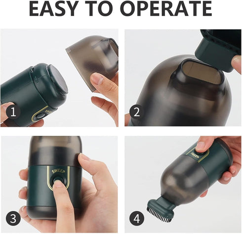 Mini Desk Handheld Vacuum Cleaner,0.26LB 2200Pa Rechargeable Hand held Vacuum Cleaner,Cleaning Dust Pet Hair Crumbs Scraps for Computer Home Kitch...