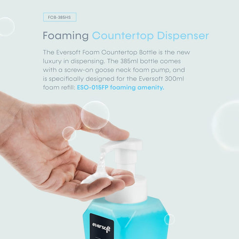 EZbrnd Eversoft Foaming Countertop Hand Soap Bottle Dispenser, 385 ml (13 oz), Refill Cartridges Sold Separately...
