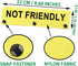 JXGZSO Not Friendly Ask to Pet Dog Lead Give Me Space Dog Leash Wrap Rescue Dog Lead Cover (NOT FRIENDLY DLS)...