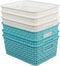 Vababa Plastic Storage Baskets/Storage Bins, Pack for 6...