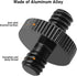 1/4" Male to 1/4" Male Threaded Tripod Screw Adapter Double Head Stud Standard Mounting Thread Converter for Camera Cage Mount Light Stand Monopo ...