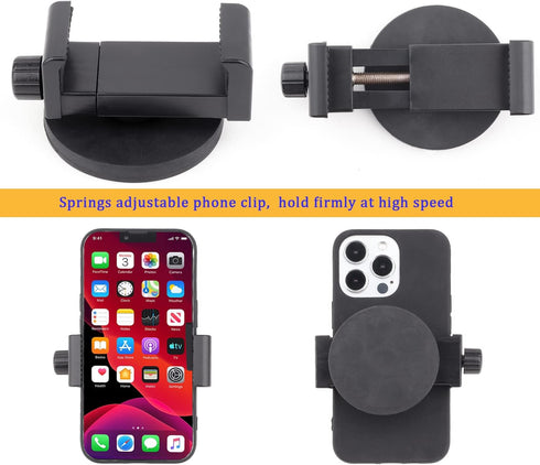 Magnetic Motorcycle Phone Holder, Strong Magnetic Attracts Tank, Non-Slip & Anti-Scratch, Compatible with 3.5-7.5" iPhones/Nexus/HTC/LG......