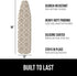 The Original GORILLA GRIP Ironing Board Cover and Pad, Silicone Coating, Thick Scorch Resistant Padding, Heavy Duty Iron Covers Standard Boards, H...