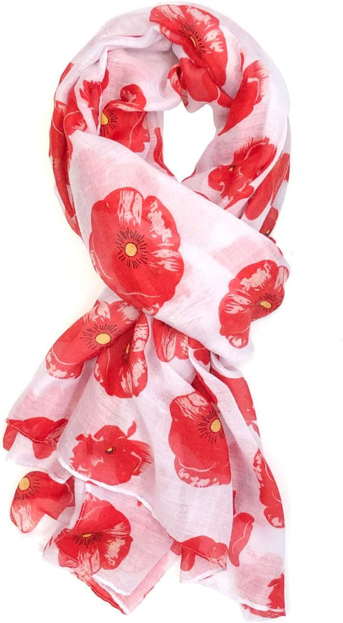 Wrapables® Lightweight Poppy Floral Print Long Scarf...
