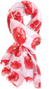 Wrapables® Lightweight Poppy Floral Print Long Scarf...