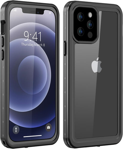 for iPhone 12 Pro Waterproof Case with Built-in Screen Protector Full Body Shockproof Dustproof Dirtproof Heavy Duty Protective Phone Case for iPh...