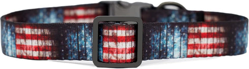 Rustic American Flag Collars and Leashes | Officially Licensed | Fits All Pets! (Medium Collar)...