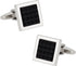 Black Crystal Grid Cufflinks with Presentation Box...
