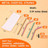 Lazycorner 16 Pcs Short Metal Straw, 6mm 5.5" 6.5" Kids Reusable Straw Silicone Tips Cleaner, Mini Small Stainless Steel Straws Fit 8 10 12 oz Tum...