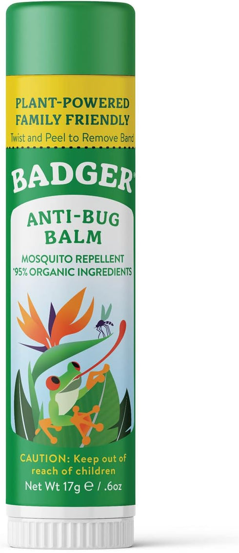 Badger Bug Repellent Stick, Non-DEET Mosquito Repellent with Citronella & Lemongrass, Easy to Use Travel Size, Natural Insect Repellent for Kids a...