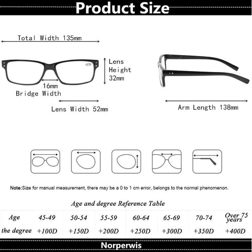 NORPERWIS Reading Glasses 5 Pairs Quality Readers Spring Hinge Glasses for Reading for Men and Women (5 Pack Black, 2.50)......