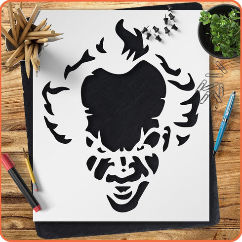Plastic Stencil Evil Clown for DrawingF...