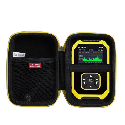 Hermitshell Hard Travel Case for Geiger Counter Nuclear Radiation Detector - FNIRSI Radiation Dosimeter (Black+Yellow Zipper)...