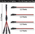 SAE Power Extension Cable Y Splitter 1 to 3 Connector With Dust Cap And 4 Pcs 2 Pin Quick Disconnect Wire Harness(4 Pcs 1.2 FT+1 Pcs 1 to 3)...