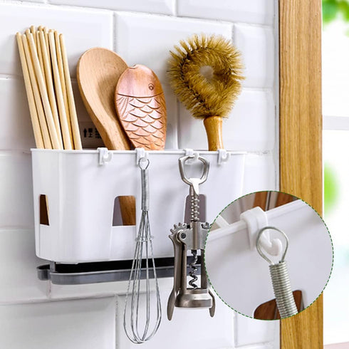 Cutlery Drying Rack Holder Kitchen Utensil Drying Basket Knife and Fork Spoon Drain Holder Sink Cleaning Up Caddy Organisers...