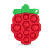 RaZbaby RaZberry Pop Teether for Babies 3 Months & Up - Natural Raspberry Shaped Designed with Soft BPA Free Silicone Poppers - Textured for Senso...