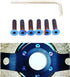 Kyostar 6 Pcs Stainless Steering Wheel Screw Bolts M5×0.8 (Length 15mm) Burnt Titanium Blue Steering Wheel Bolts Screw...