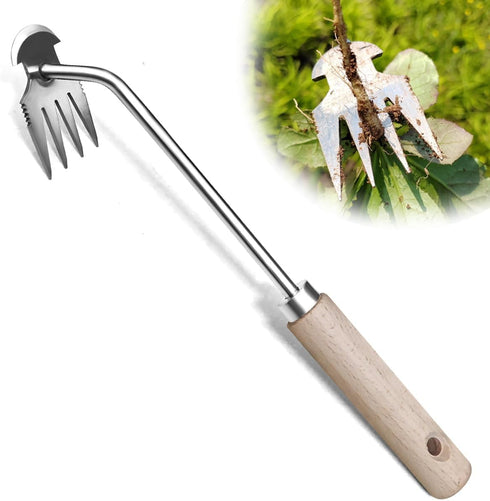 Weeder - Manual Weed Puller Tool, Uprooting Weeding Remover Tool, 4-Claw Steel Head Hand Garden Weeder Tool Easily Remove Weeds for Otted Plants, ...