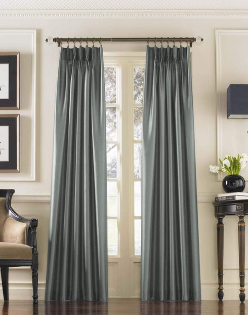Curtainworks 1Q80000ATE Marquee Window Panel, 30 by 95", Teal (Slate Blue)...