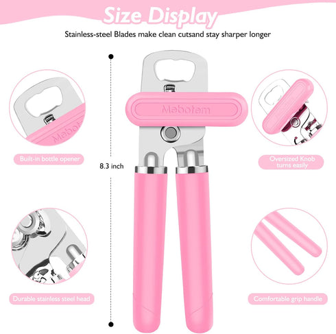 10 Colors Can Opener Manual Handheld Heavy Duty Hand Can Opener Smooth Edge Stainless Steel Can Openers Top Lid Kitchen Gadgets, Best Large Rated ...