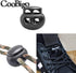 25pcs Spring Cord Lock End Stopper Fastener Slider Toggles Clip Double Hole Round Ball Plastic for Drawstrings Lanyard Paracord Elastic Bungee Sho...