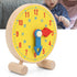 Toddler Teaching Clock, Wooden Clock Toy Numbers Clock Model Toy Time Learning Clock Learning to Tell Time Educational Kindergarten Toy for Childr...