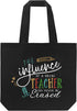 ELEGANTPARK Teacher Gifts for Women Teacher Bag for Appreciation Week Retirement Valentines Day Birthday Graduation Christmas Thank You Black Cott...