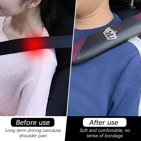 Car Seat Belt Cover, Soft Auto Seat Belt Cover, Diamond Crown Gear Shifter Cover, Car Seat Belt Strap Cushion, Carbon Fiber Leather Car Seat Belt ...