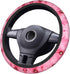 Pink Flowers Cute Steering Wheel Cover for Women Girls Car SUV 15 Inch Universal Fit Auto Accessories Personalized...